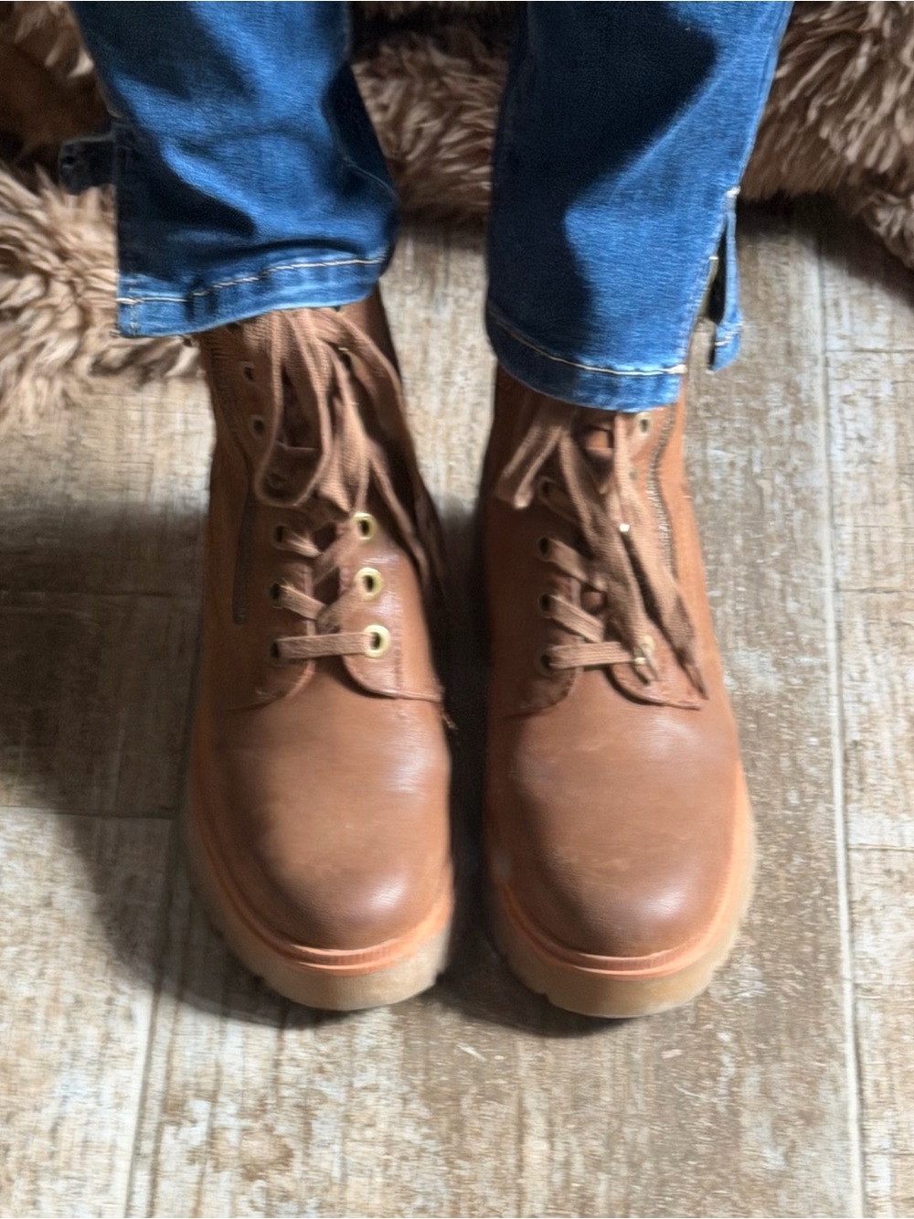 MIA Abbey lace-up combat boots Sz 9 - Picture 2 of 16
